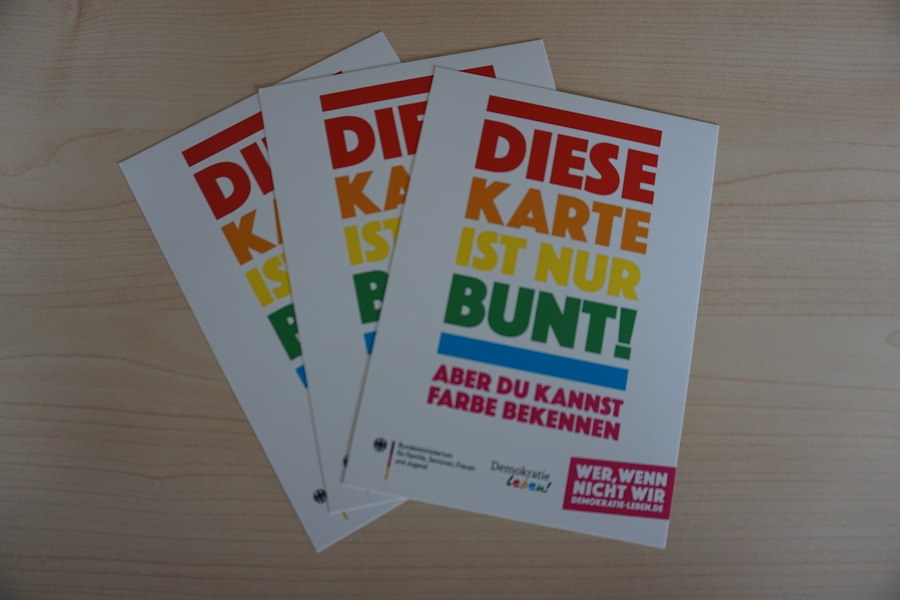 Postkarte Farbe bekennen